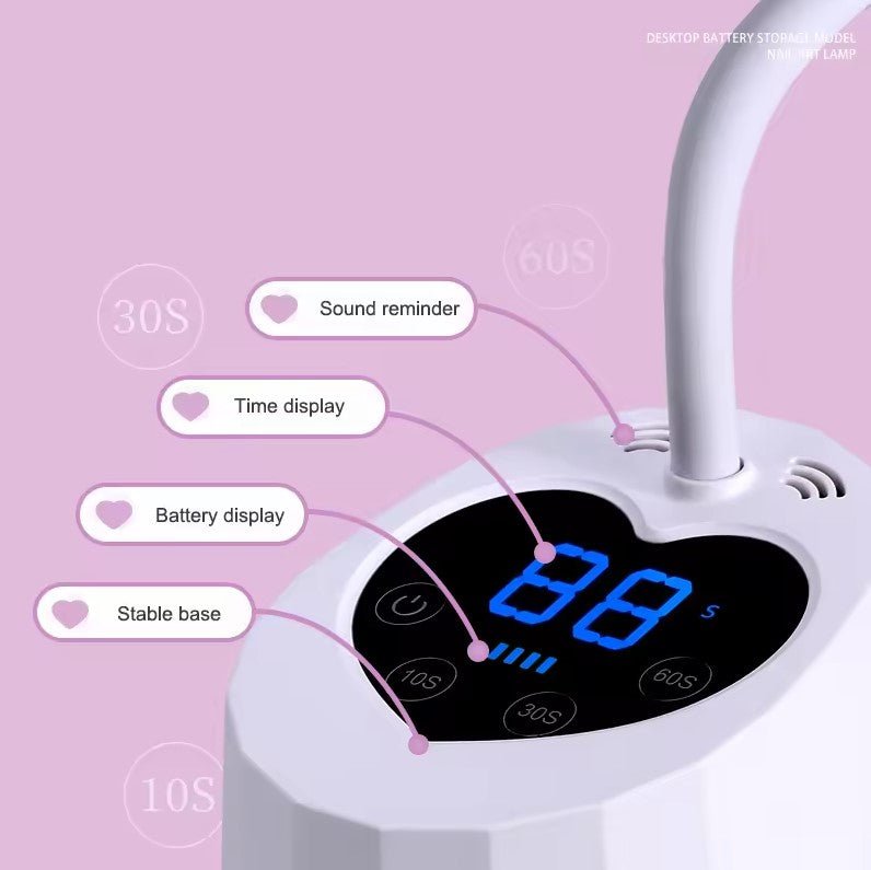 Flash Gel Cure mini UV Led Nail Lamp 27W - DTK Nail Supply
