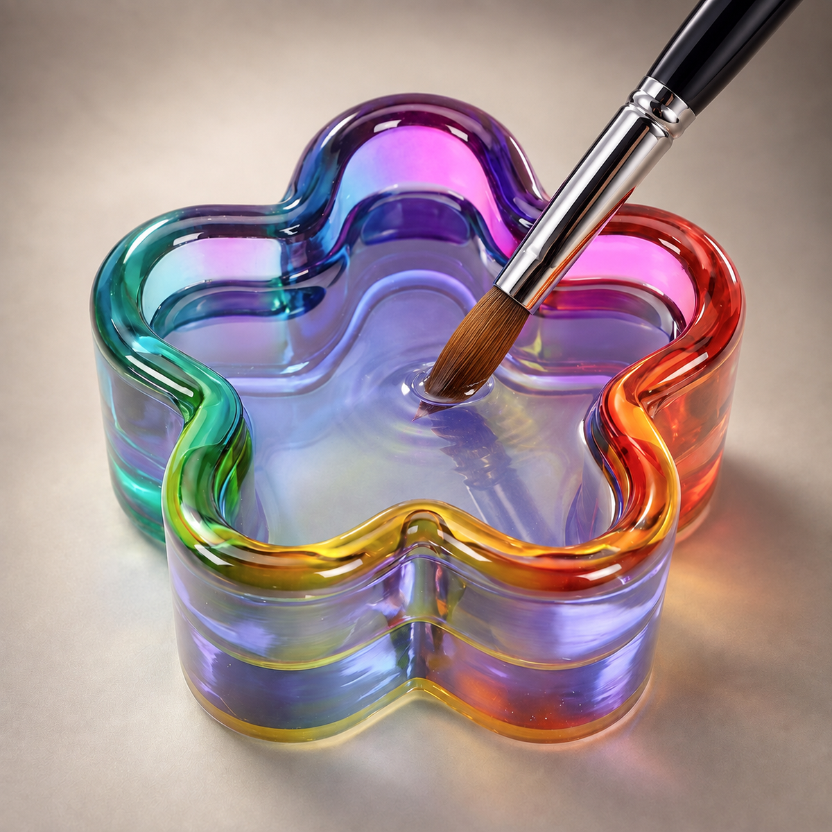 Glass Cup for Nail Liquid - Flower Dappen Dish - DTK Nail Supply