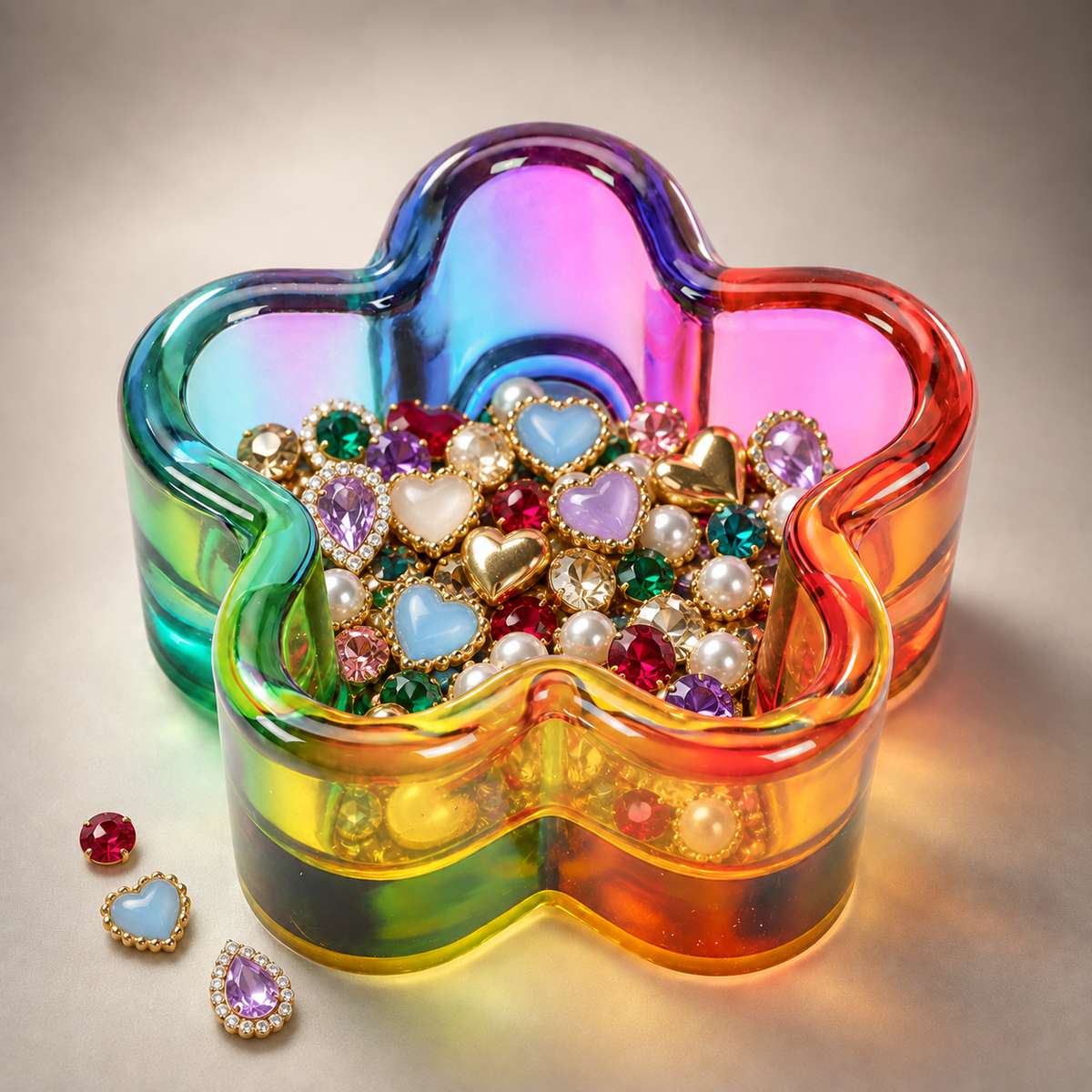 Glass Cup for Nail Liquid - Flower Dappen Dish - DTK Nail Supply