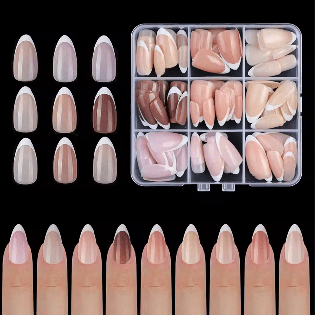 French Nails 03 Medium Almond - DTK Nail Supply