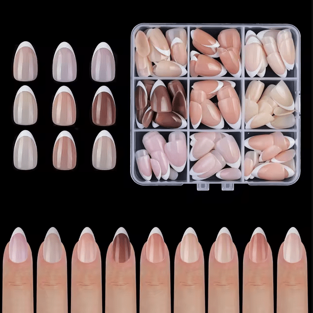 French Nails 04 Short Almond - DTK Nail Supply