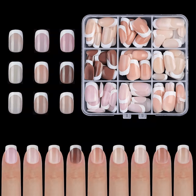 French Nails 06 Medium Squoval - DTK Nail Supply