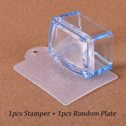 French Silicone Jelly Stamper - Blue - DTK Nail Supply
