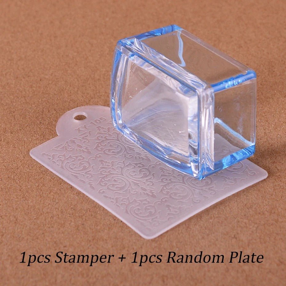 French Silicone Jelly Stamper - Blue - DTK Nail Supply