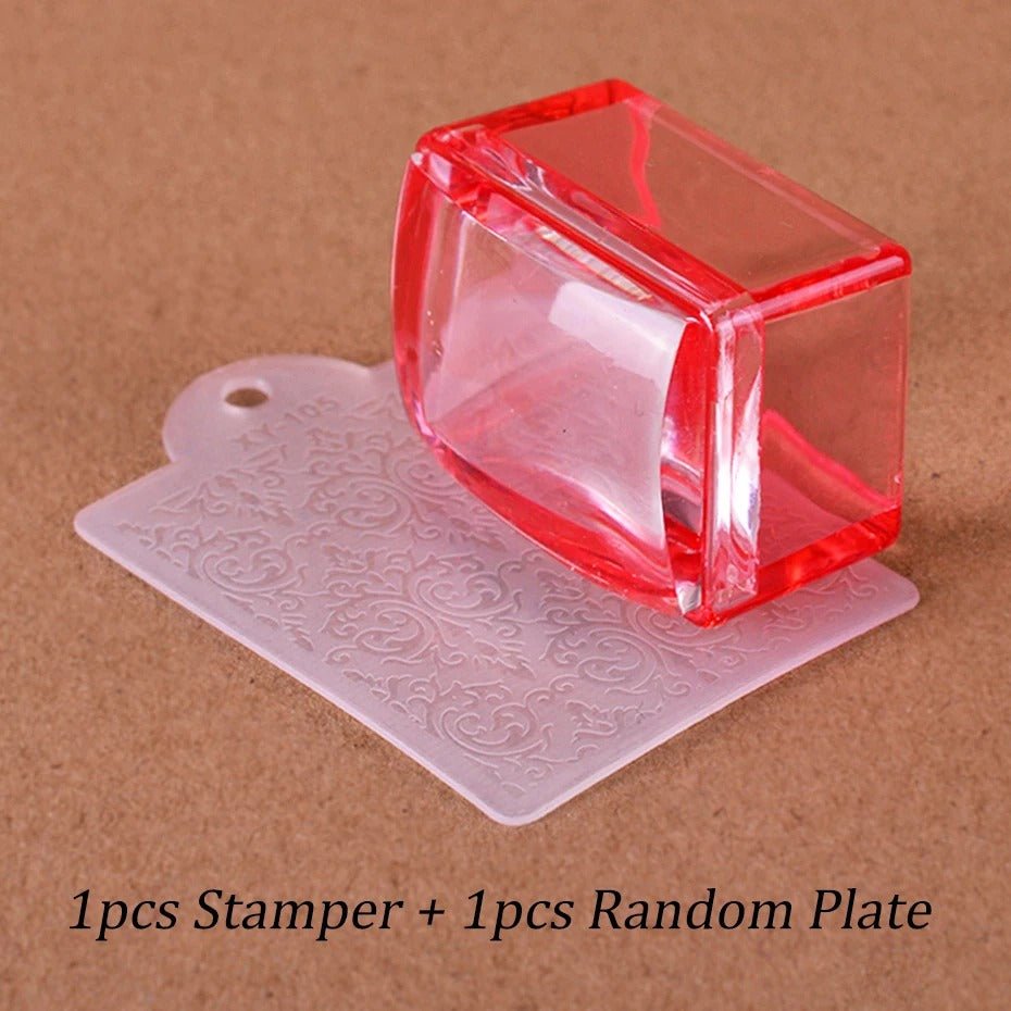 French Silicone Jelly Stamper - Red - DTK Nail Supply