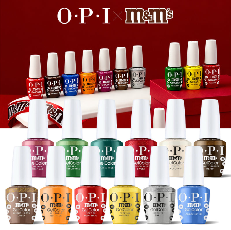 OPI x M&M's Sweeten Your Mani Collection - GelColor Set (12 Colors) - DTK Nail Supply