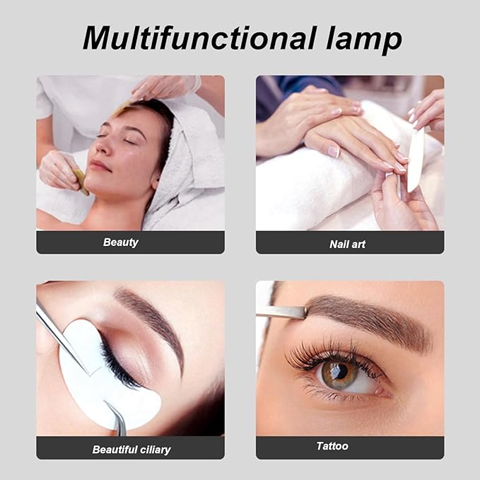Half Moon LED Lamp (PCS) - White With Diamond - DTK Nail Supply