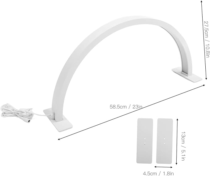 Half Moon LED Lamp - White (PCS) - DTK Nail Supply