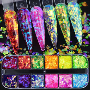 6 Grids of Iridescent Flakes- #5 - Canis Major by OTHER sold by DTK Nail Supply