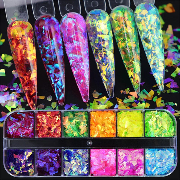  6 Grids of Iridescent Flakes- #5 - Canis Major by OTHER sold by DTK Nail Supply