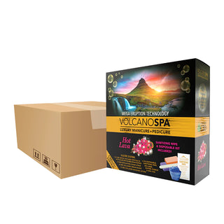  Volcano Spa Case OF 36 A Box Pedicure Spa Kit (10 step) - Hot Lava by La Palm sold by DTK Nail Supply
