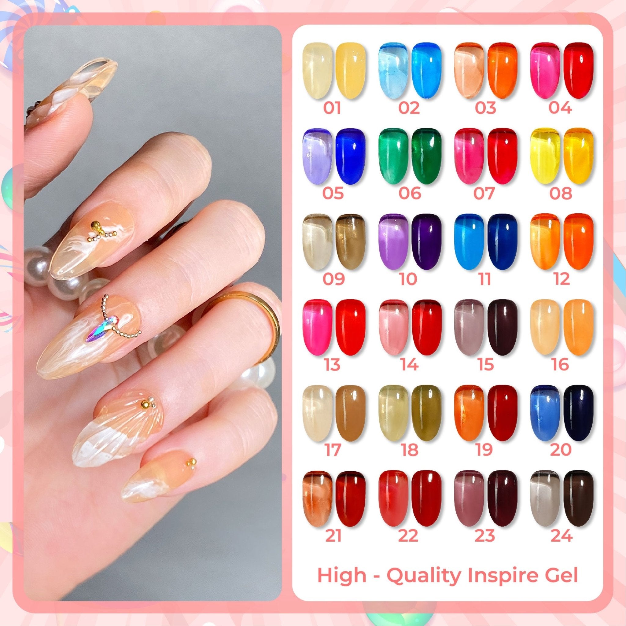 Jelly Gel Polish Colors - Lavis J02 - 01 - Candy Collection - DTK Nail Supply