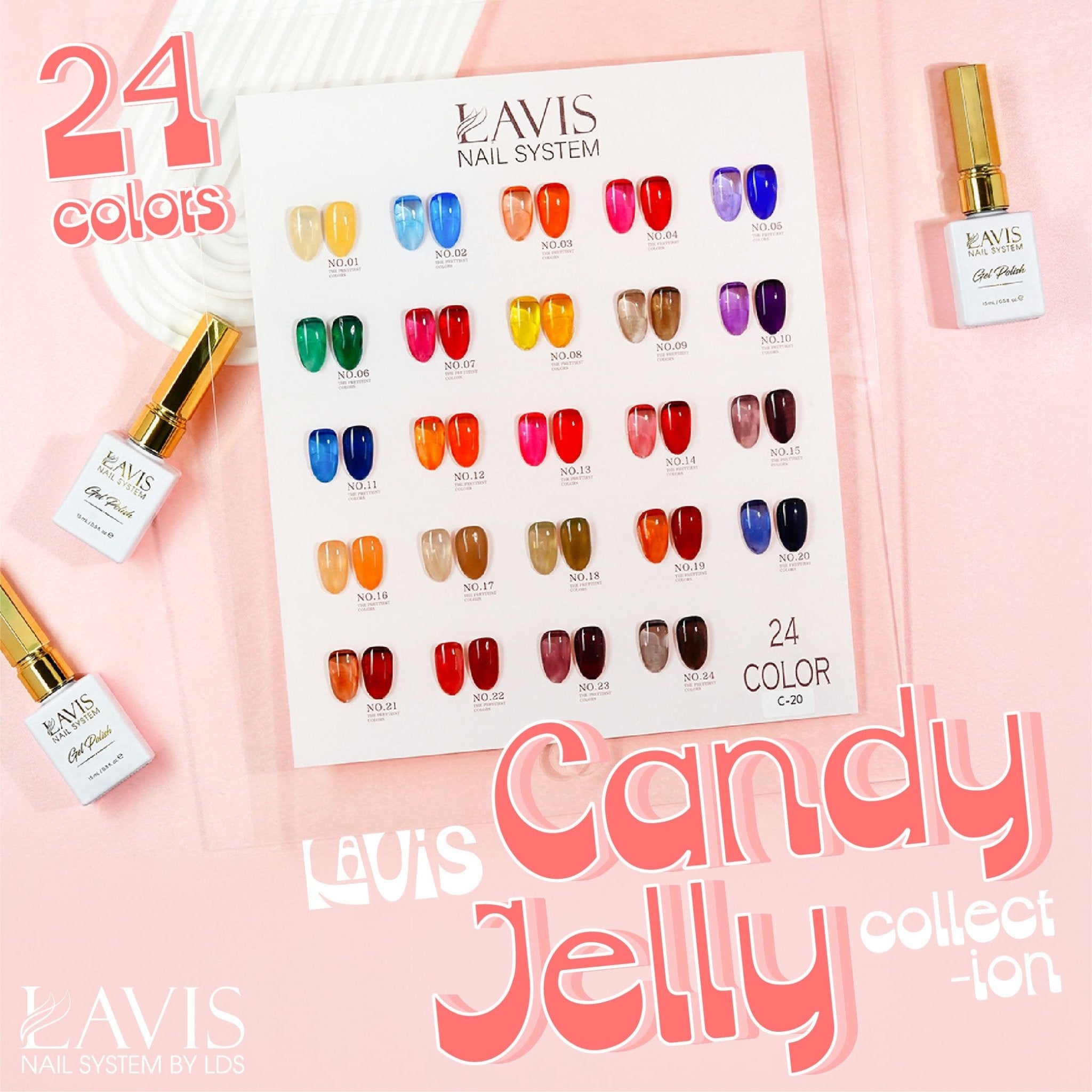 Jelly Gel Polish Colors - Lavis J02 - 17 - Candy Collection - DTK Nail Supply