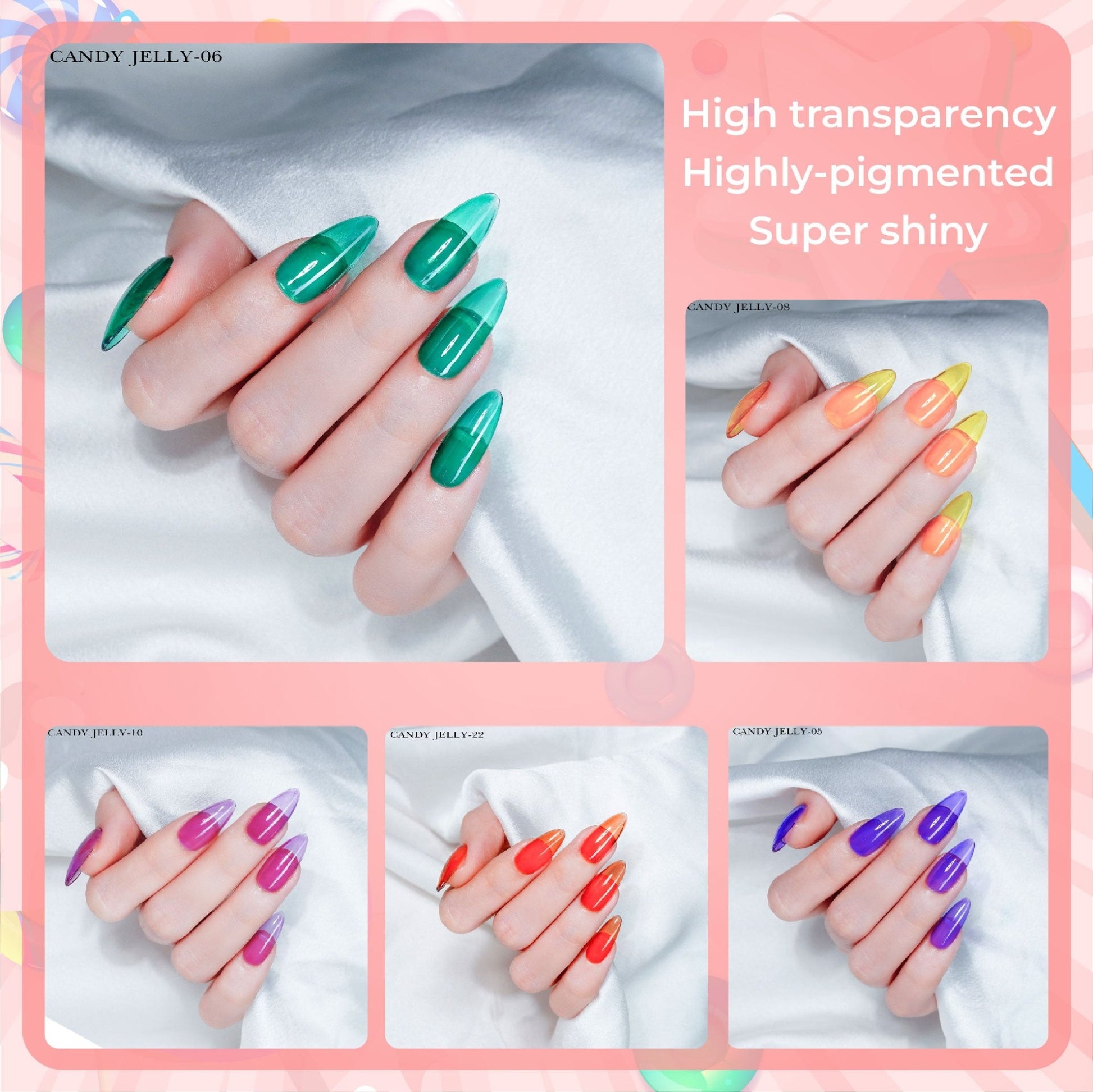 Jelly Gel Polish Colors - Lavis J02 - 21 - Candy Collection - DTK Nail Supply