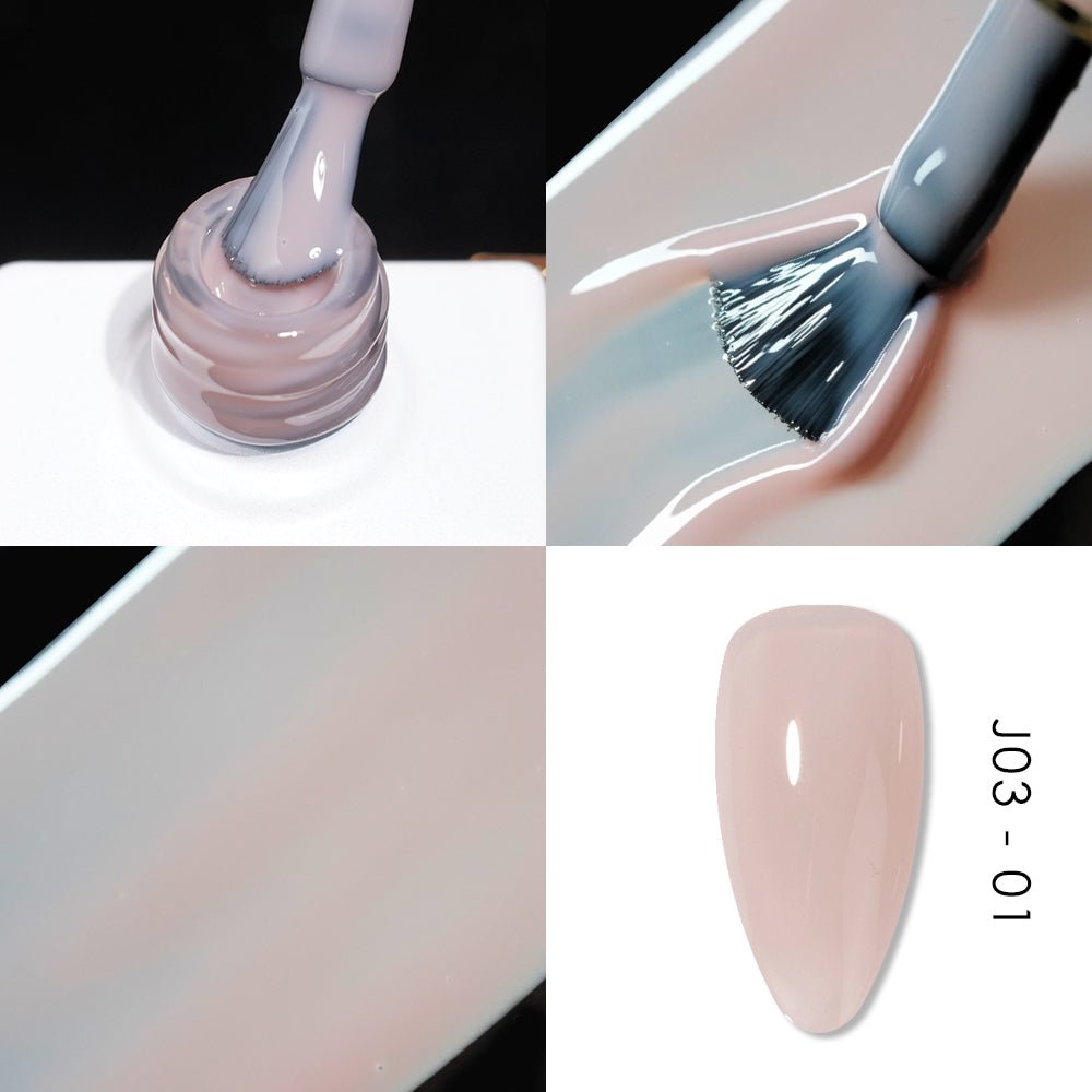 Jelly Gel Polish Colors - Lavis J03 - 01 - Bare With Me Collection - DTK Nail Supply