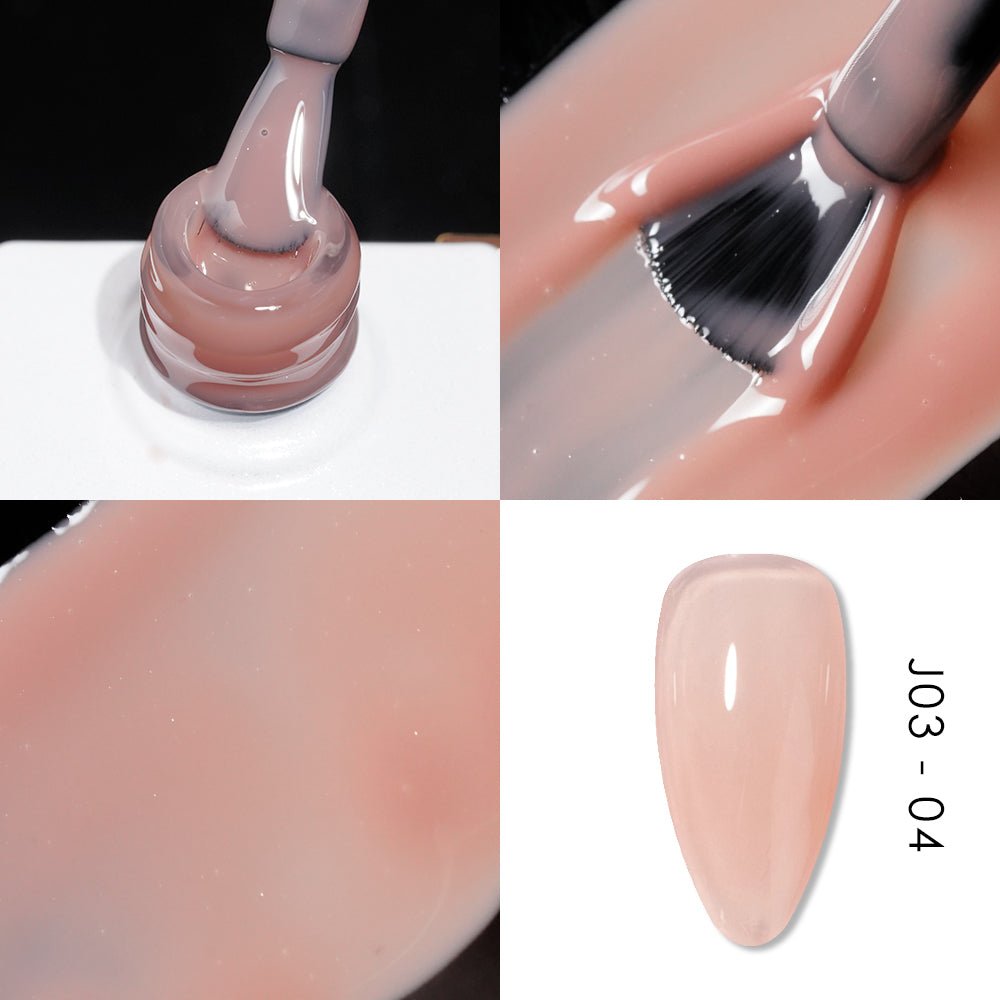 Jelly Gel Polish Colors - Lavis J03 - 04 - Bare With Me Collection - DTK Nail Supply