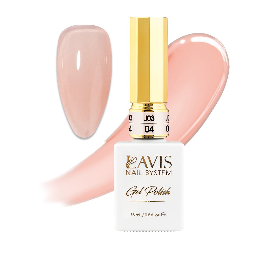 Jelly Gel Polish Colors - Lavis J03 - 04 - Bare With Me Collection - DTK Nail Supply