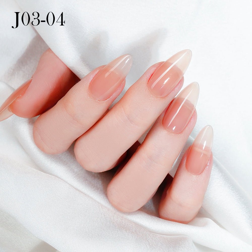 Jelly Gel Polish Colors - Lavis J03 - 04 - Bare With Me Collection - DTK Nail Supply