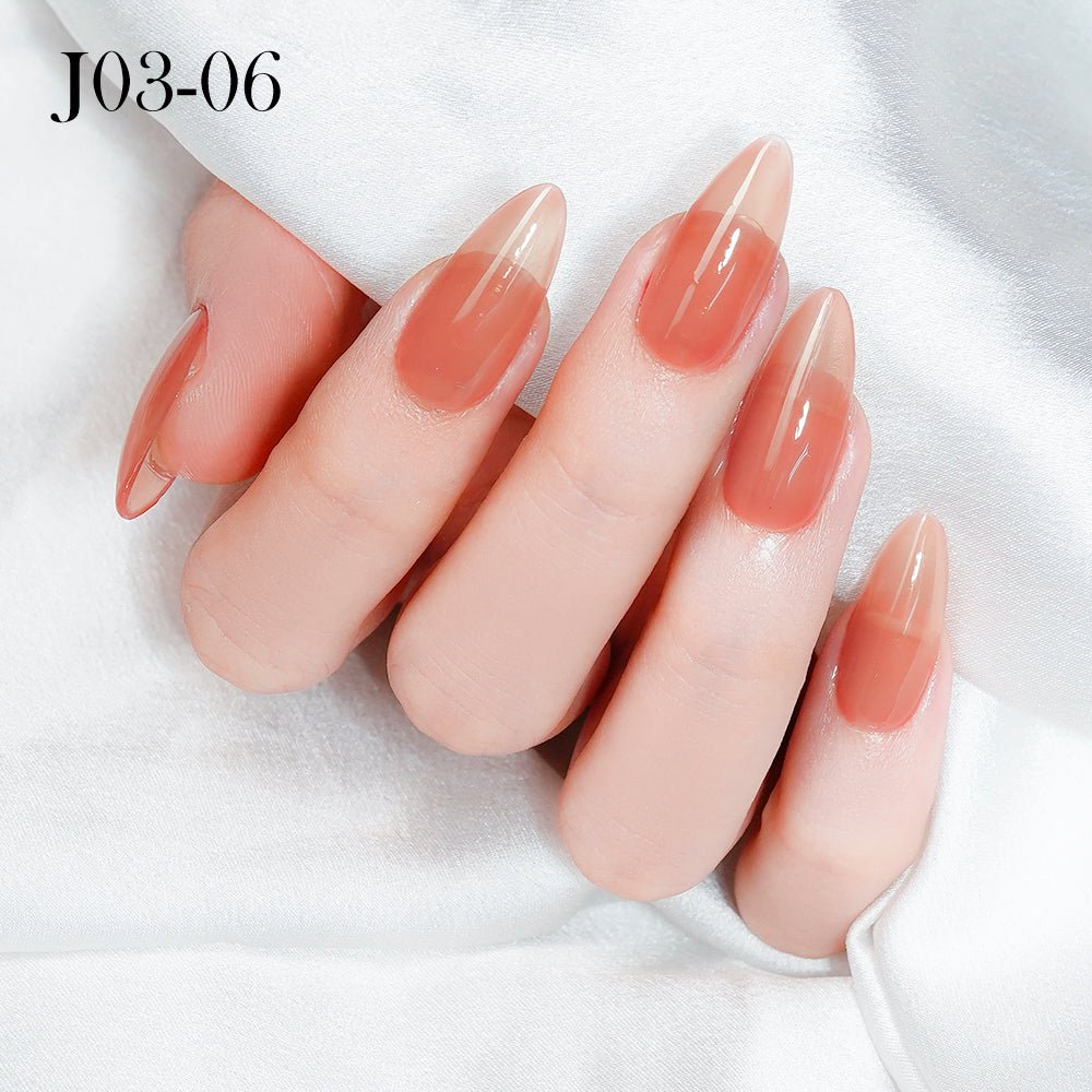 Jelly Gel Polish Colors - Lavis J03 - 06 - Bare With Me Collection - DTK Nail Supply