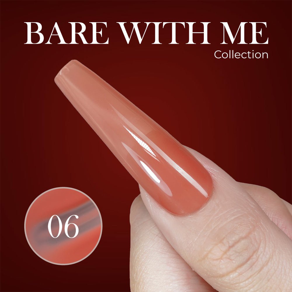 Jelly Gel Polish Colors - Lavis J03 - 06 - Bare With Me Collection - DTK Nail Supply