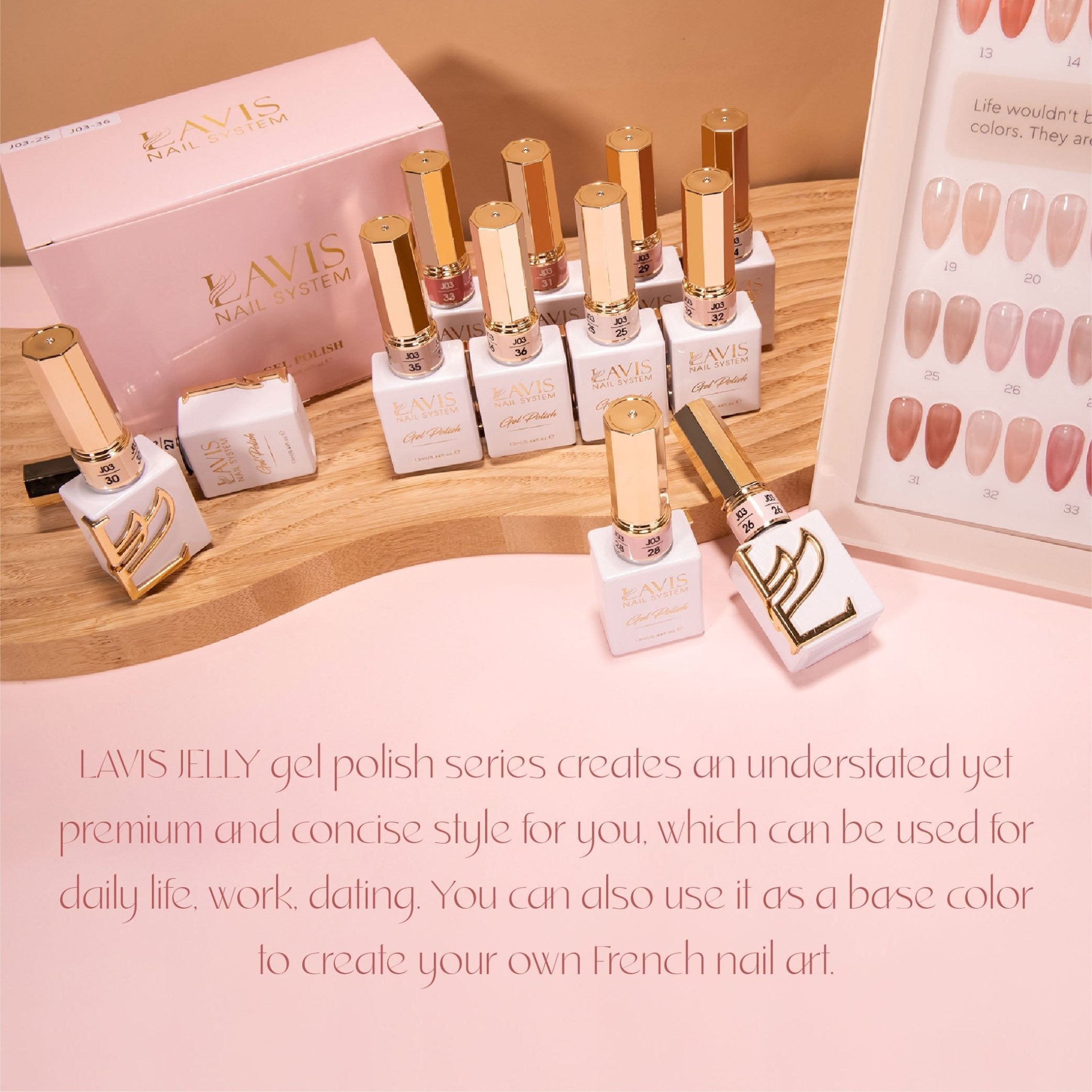 Jelly Gel Polish Colors - Lavis J03 - 09 - Bare With Me Collection - DTK Nail Supply