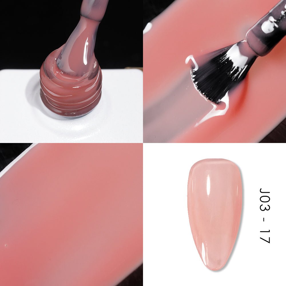 Jelly Gel Polish Colors - Lavis J03 - 17 - Bare With Me Collection - DTK Nail Supply
