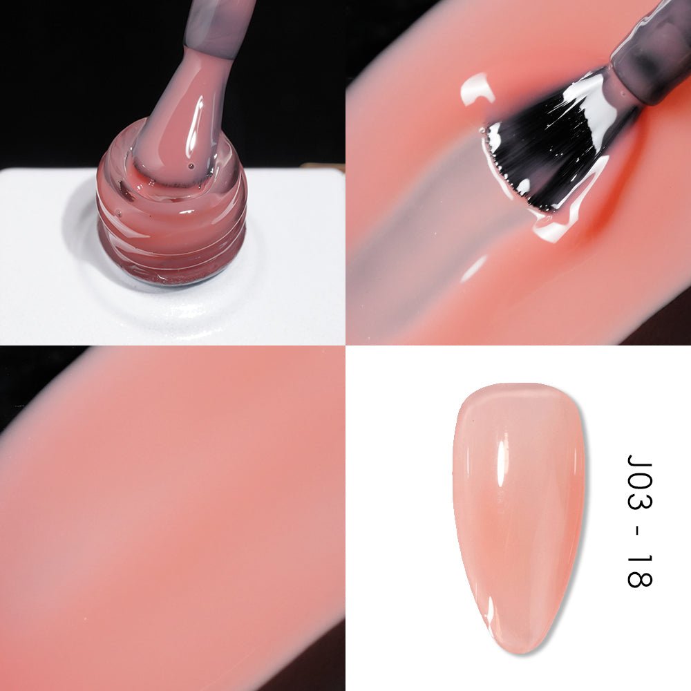 Jelly Gel Polish Colors - Lavis J03 - 18 - Bare With Me Collection - DTK Nail Supply