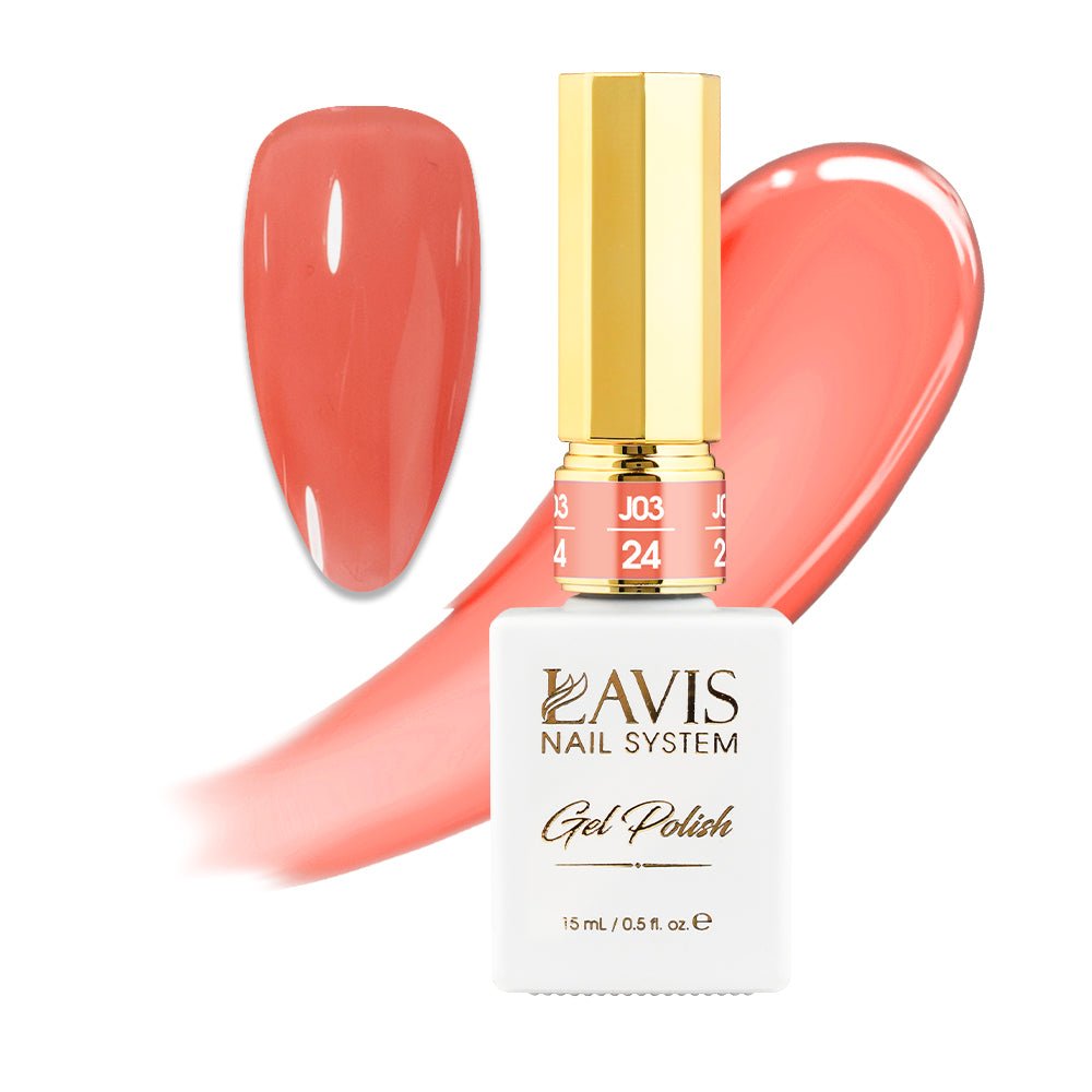 Jelly Gel Polish Colors - Lavis J03 - 24 - Bare With Me Collection - DTK Nail Supply
