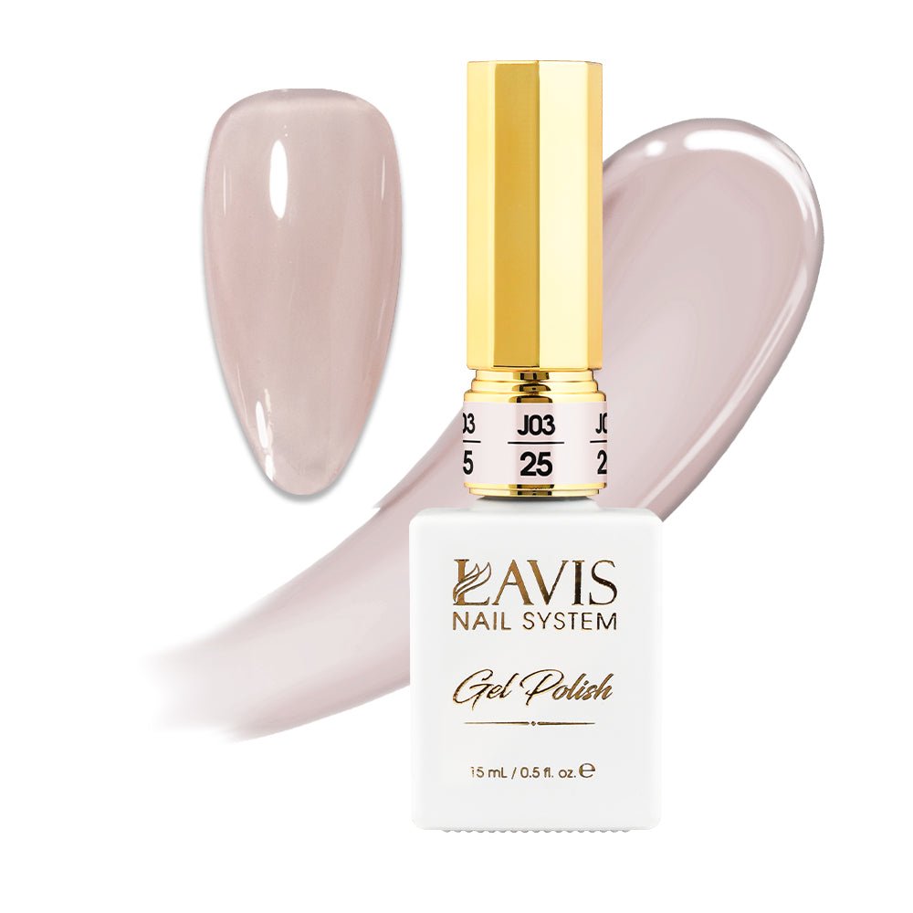 Jelly Gel Polish Colors - Lavis J03 - 25 - Bare With Me Collection - DTK Nail Supply
