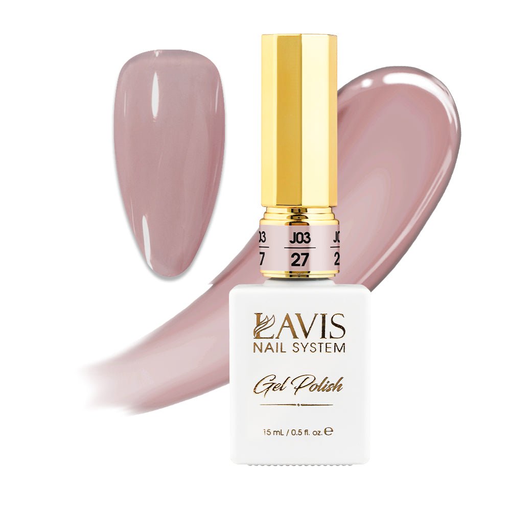 Jelly Gel Polish Colors - Lavis J03 - 27 - Bare With Me Collection - DTK Nail Supply