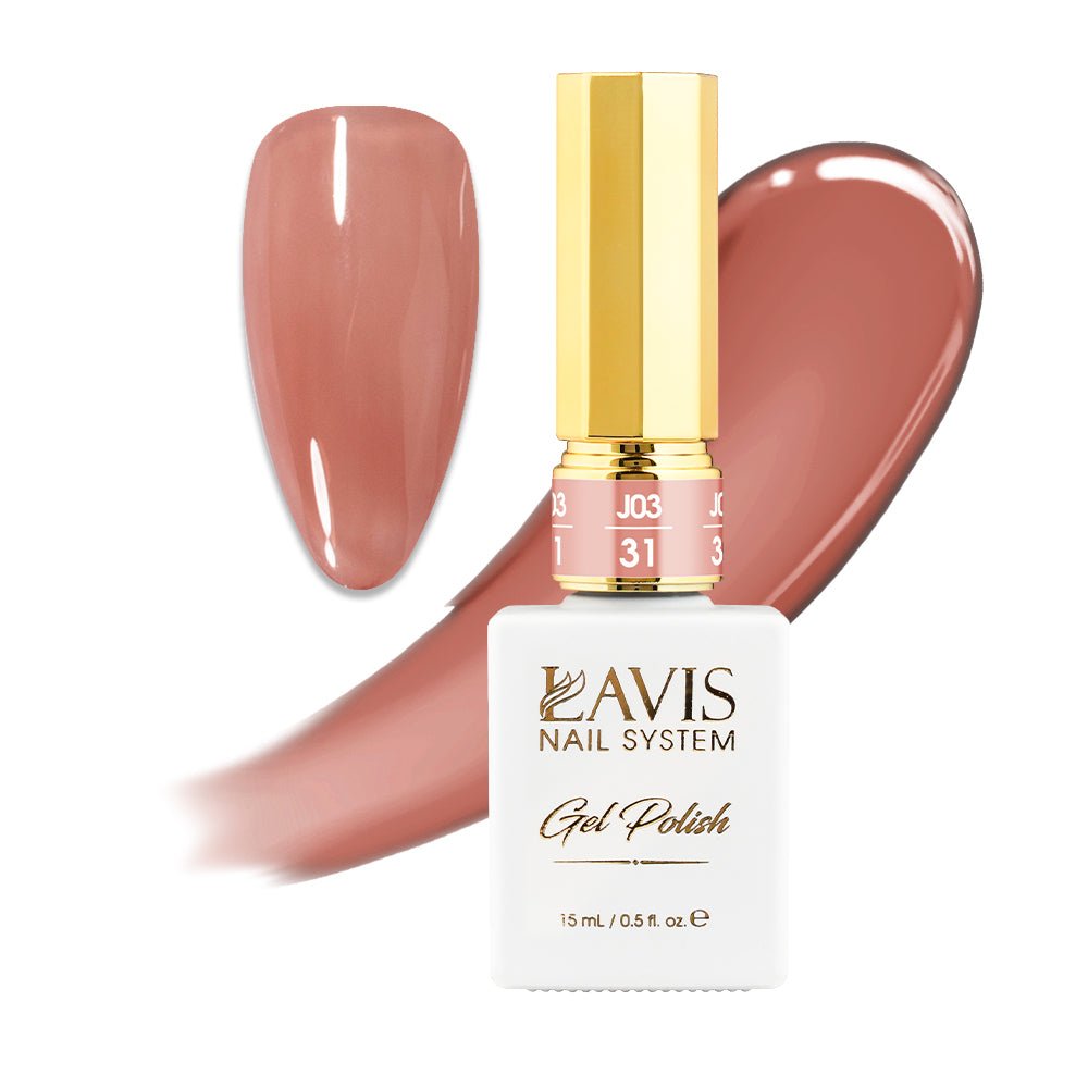 Jelly Gel Polish Colors - Lavis J03 - 31 - Bare With Me Collection - DTK Nail Supply