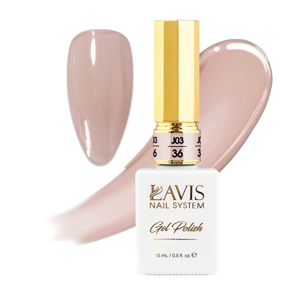 Jelly Gel Polish Colors - Lavis J03 - 36 - Bare With Me Collection - DTK Nail Supply