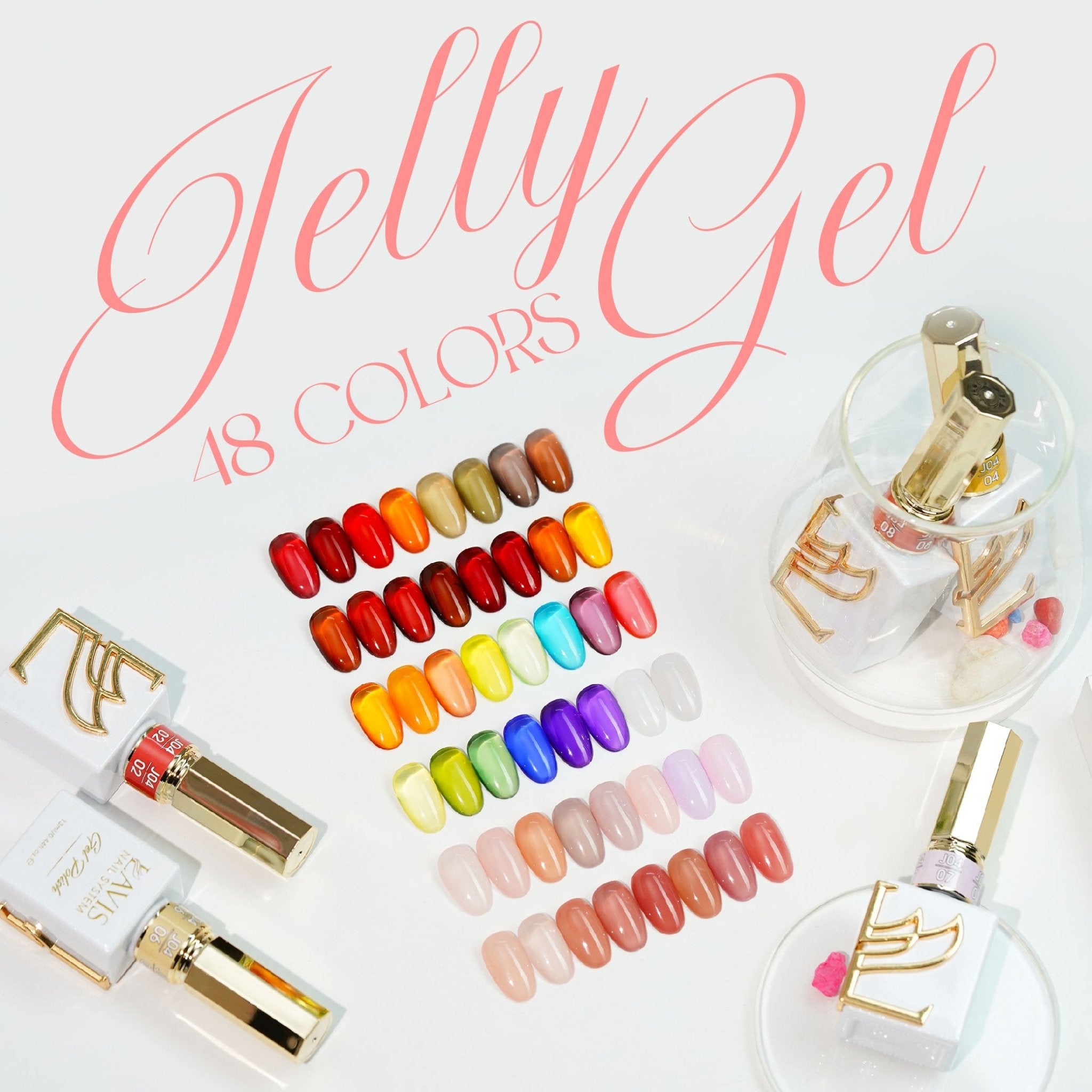 Jelly Gel Polish Colors - Lavis J04 - 12 - Popular Jelly Collection - DTK Nail Supply