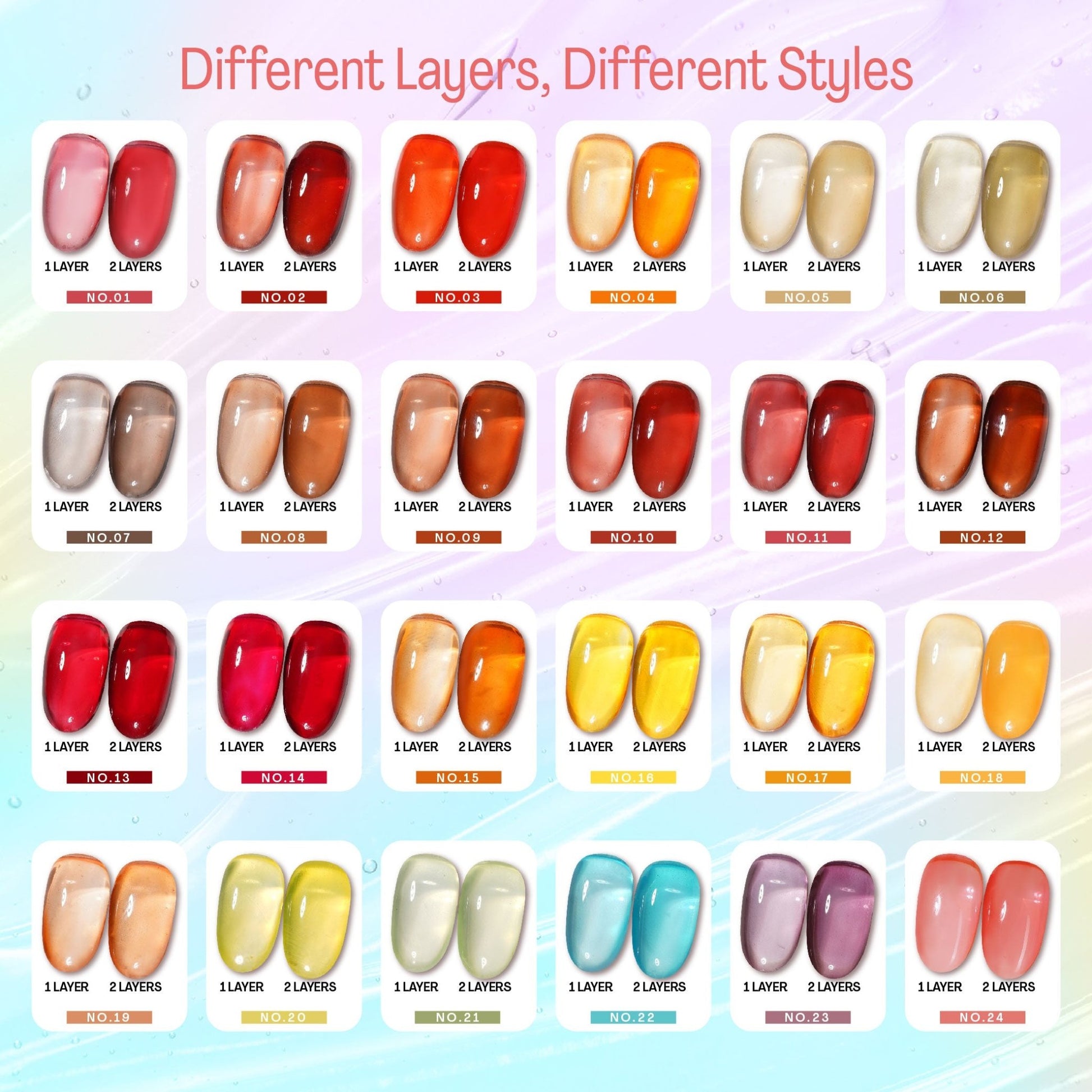 Jelly Gel Polish Colors - Lavis J04 - 38 - Popular Jelly Collection - DTK Nail Supply