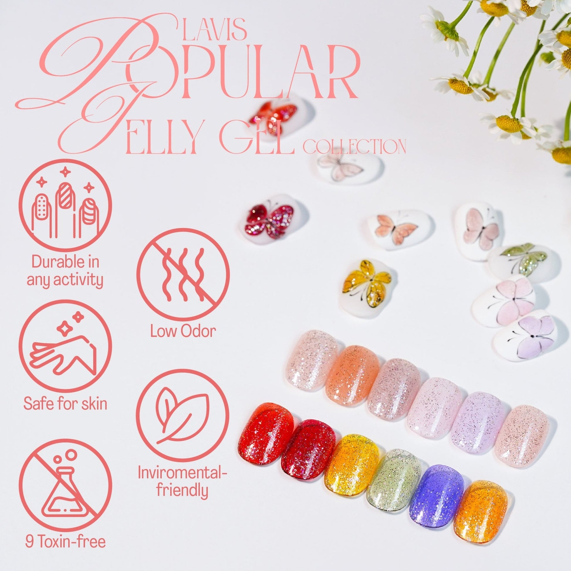 Jelly Gel Polish Colors - Lavis J04 - 40 - Popular Jelly Collection - DTK Nail Supply