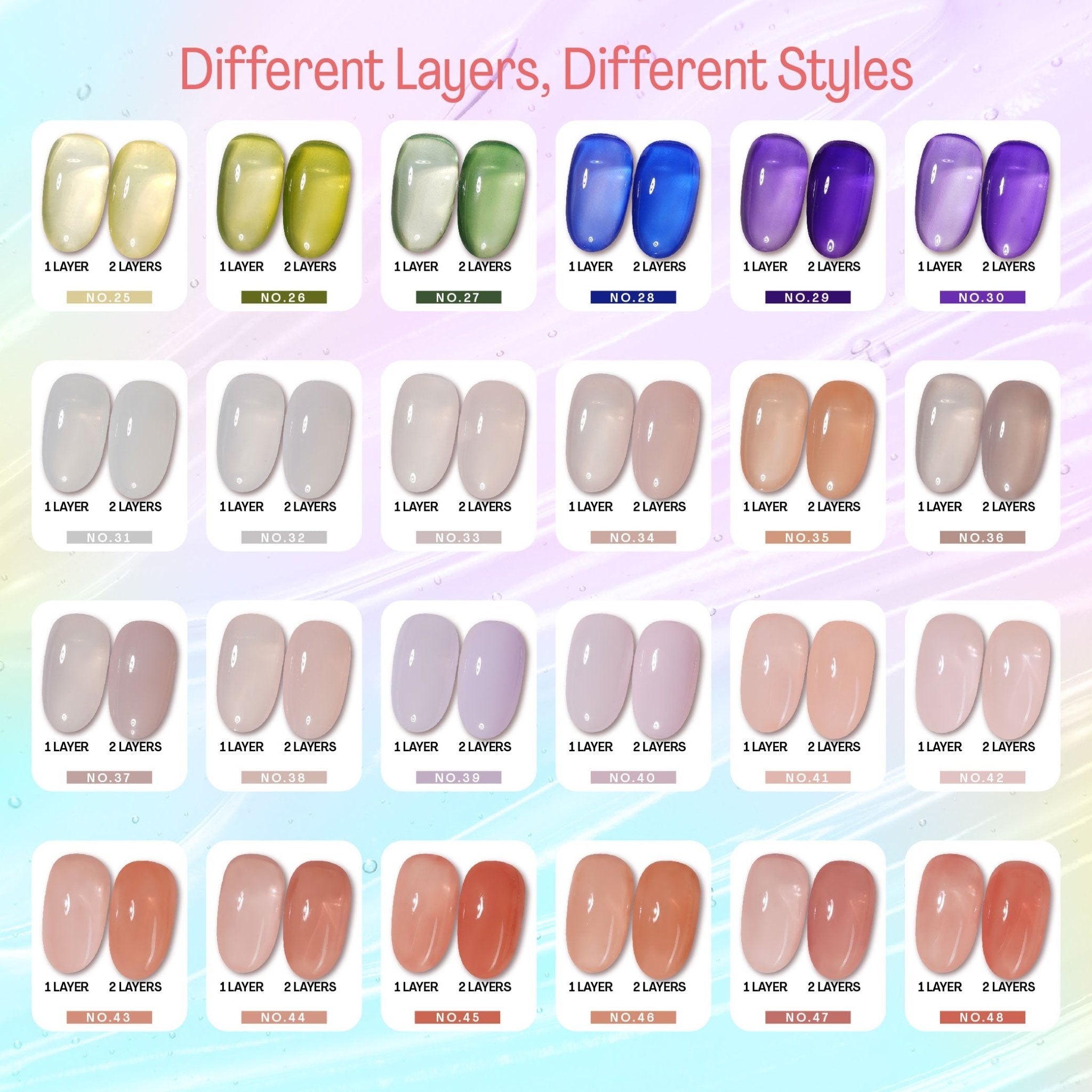 Jelly Gel Polish Colors - Lavis J04 - 46 - Popular Jelly Collection - DTK Nail Supply