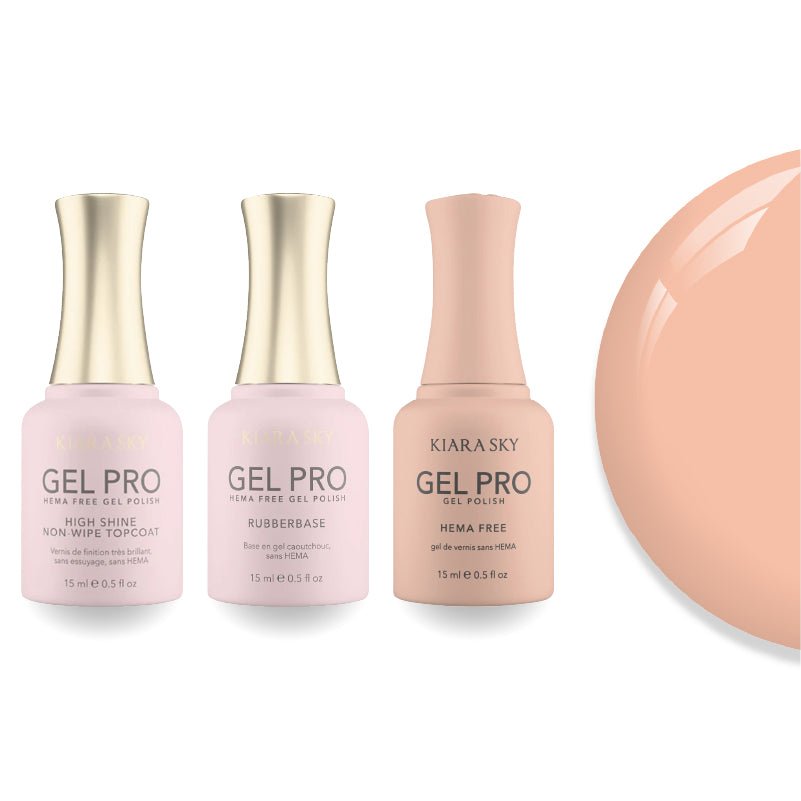 Kiara Sky Gel Pro Polish - HEMA - Free Rubber Base - High - Shine Non - Wipe Top Coat - 022 Fuzzy Feelings - DTK Nail Supply