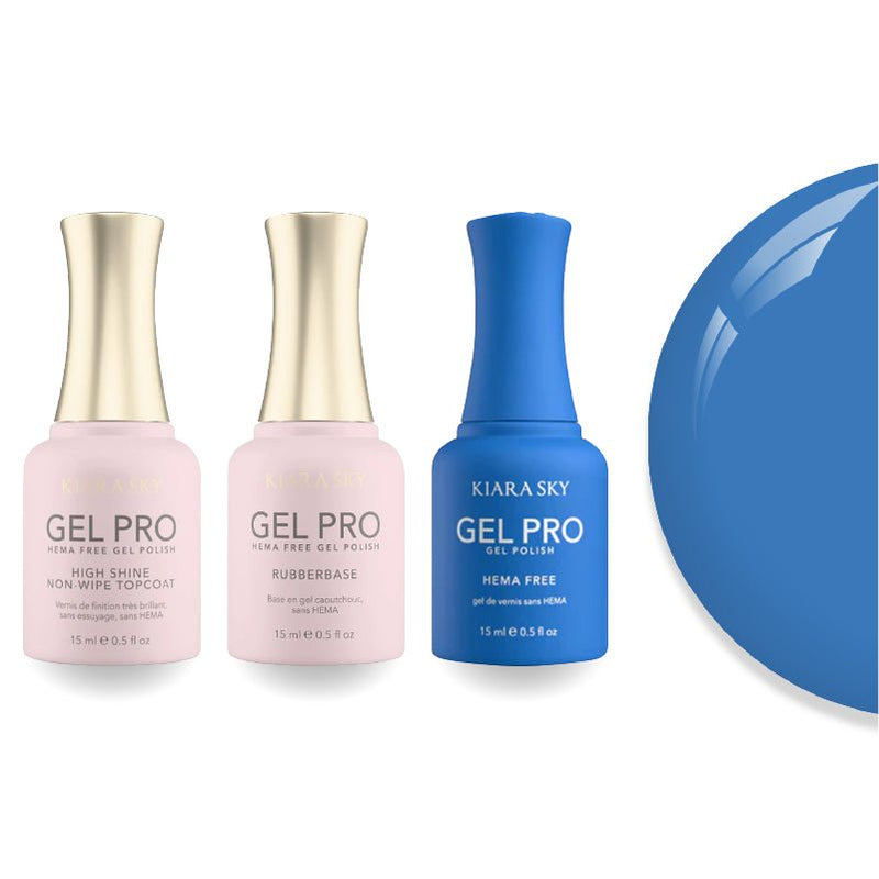 Kiara Sky Gel Pro Polish - HEMA - Free Rubber Base - High - Shine Non - Wipe Top Coat - 073 Love So Deep - DTK Nail Supply