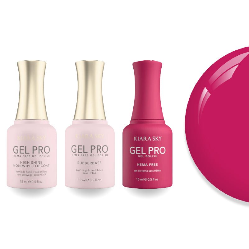 Kiara Sky Gel Pro Polish - HEMA - Free Rubber Base - High - Shine Non - Wipe Top Coat - 088 In My Era - DTK Nail Supply