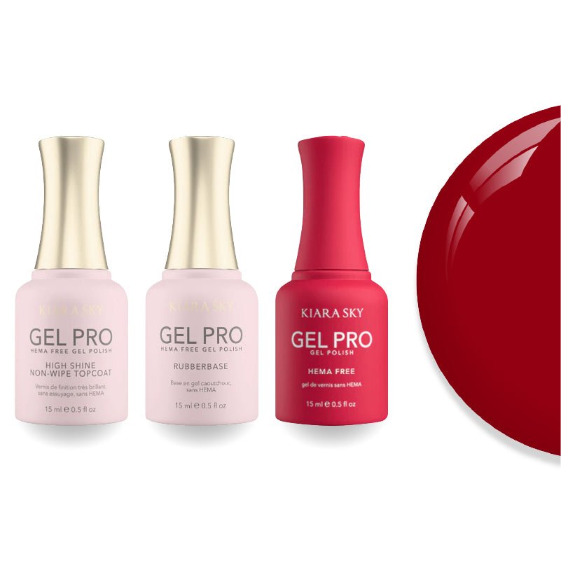 Kiara Sky Gel Pro Polish - HEMA - Free Rubber Base - High - Shine Non - Wipe Top Coat - 092 Young At Heart - DTK Nail Supply