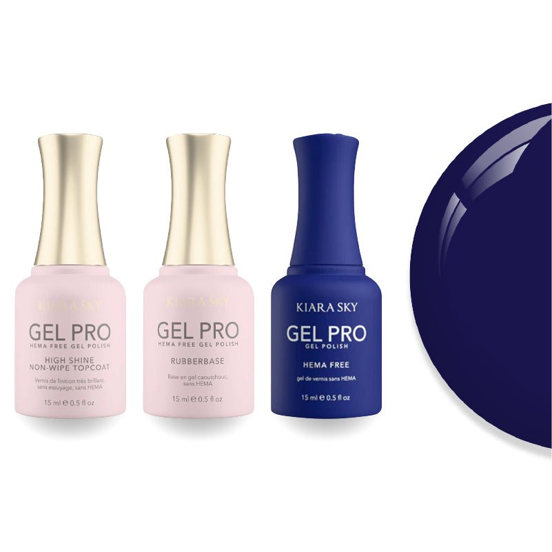 Kiara Sky Gel Pro Polish - HEMA - Free Rubber Base - High - Shine Non - Wipe Top Coat - 132 Tidal Babewebp - DTK Nail Supply