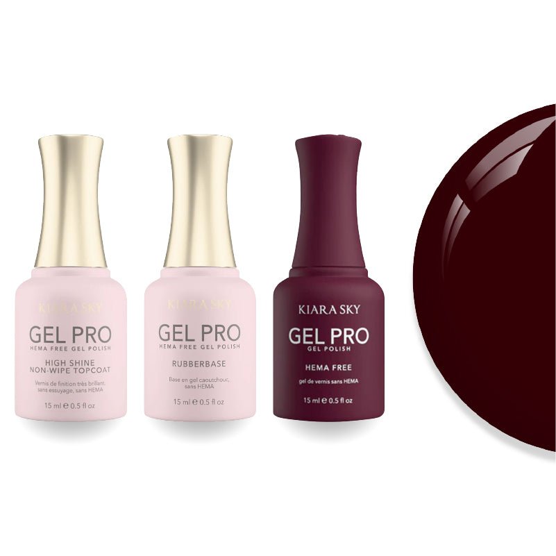 Kiara Sky Gel Pro Polish - HEMA - Free Rubber Base - High - Shine Non - Wipe Top Coat - 139 Dirty Shirley - DTK Nail Supply