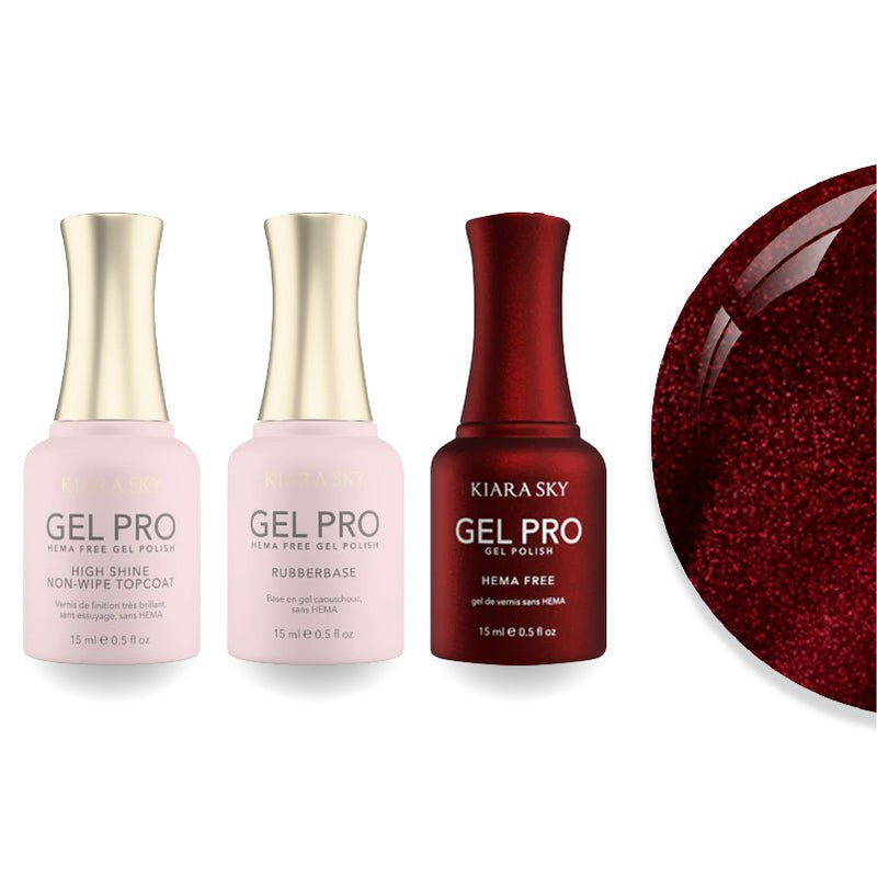 Kiara Sky Gel Pro Polish - HEMA - Free Rubber Base - High - Shine Non - Wipe Top Coat - 142 Sweet Seduction - DTK Nail Supply