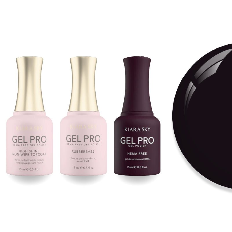 Kiara Sky Gel Pro Polish - HEMA - Free Rubber Base - High - Shine Non - Wipe Top Coat - 149 Power Surge - DTK Nail Supply