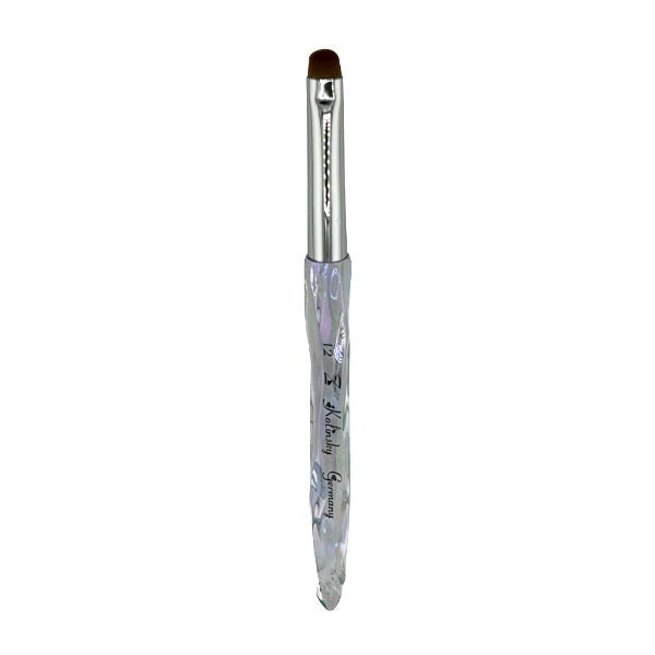 Kolinsky French Brush Crystal Handle 12 - DTK Nail Supply