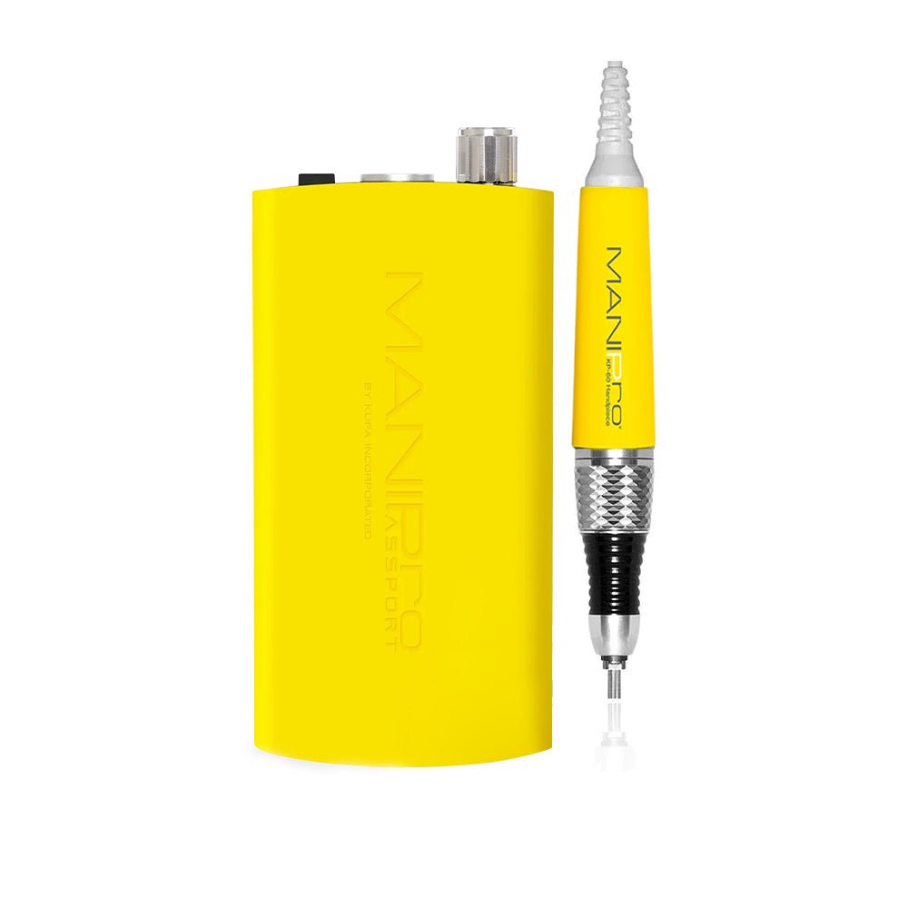 KUPA Passport Nail Drill Complete with Handpiece KP - 60 - Hollywood Yellow - DTK Nail Supply