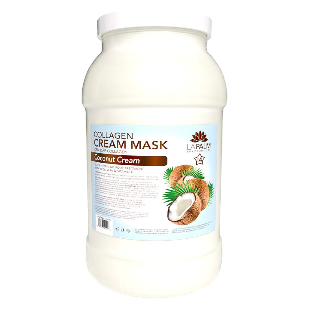 La Palm Collagen Cream Mask - 1 Gallon - Coconut Cream - DTK Nail Supply