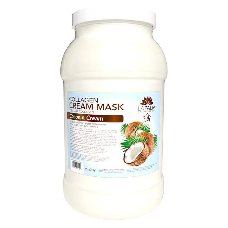 La Palm Collagen Cream Mask - 1 Gallon - Coconut Cream - DTK Nail Supply