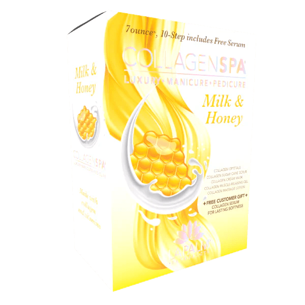La Palm Collagen Spa - Case of 60 Pedi a Box (10 step) - Milk & Honey - DTK Nail Supply
