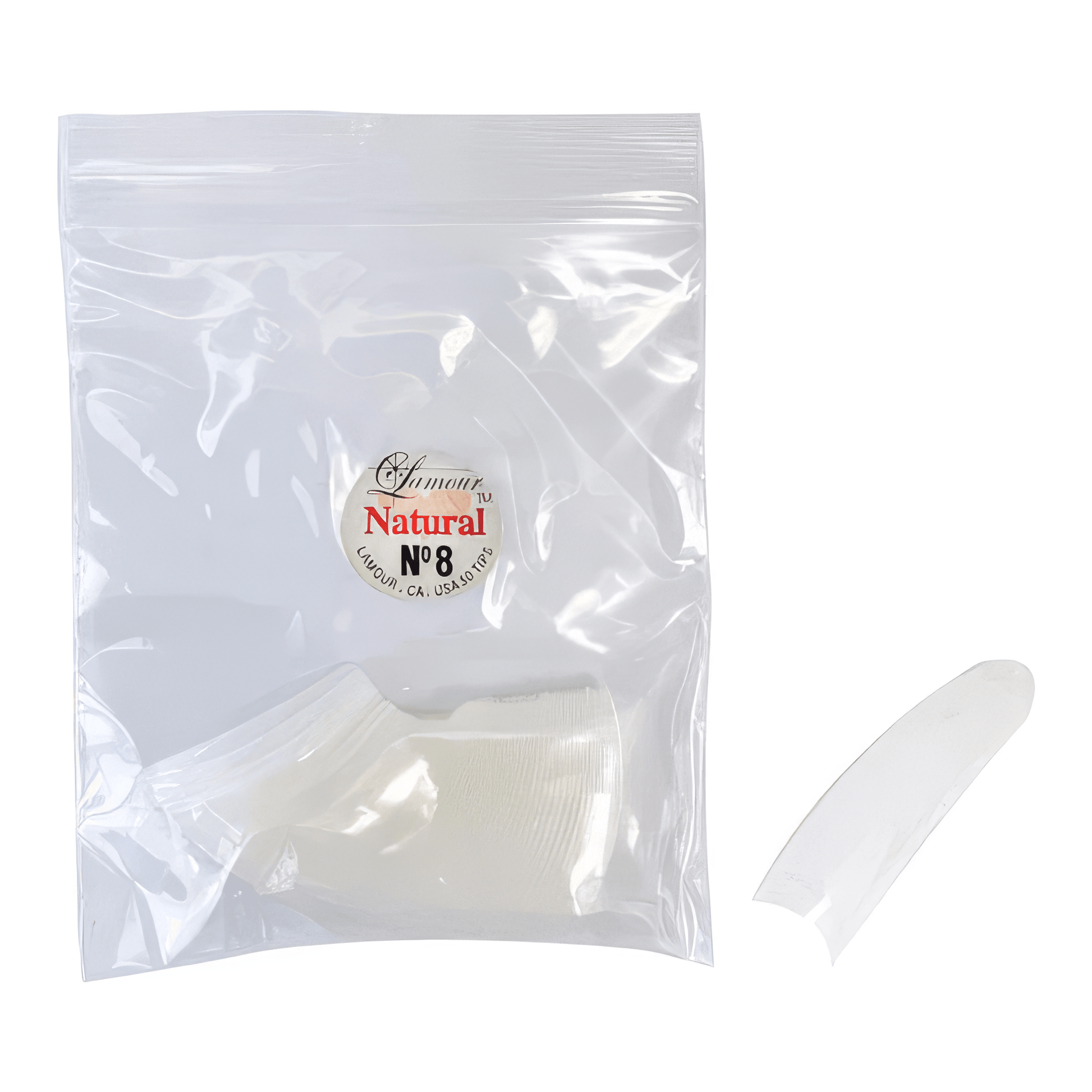 Lamour Tips 50pcs/bag, 8 - DTK Nail Supply